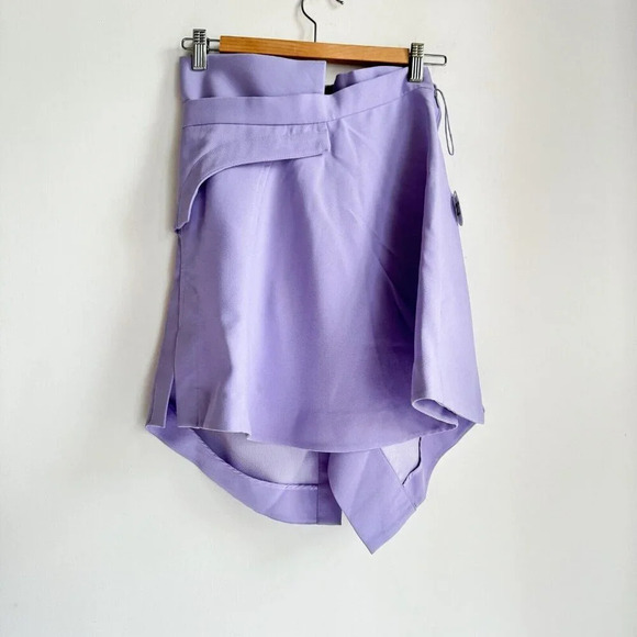 Carven Lilac Purple High Waist  Mini Skirt 36/S - Picture 4 of 7